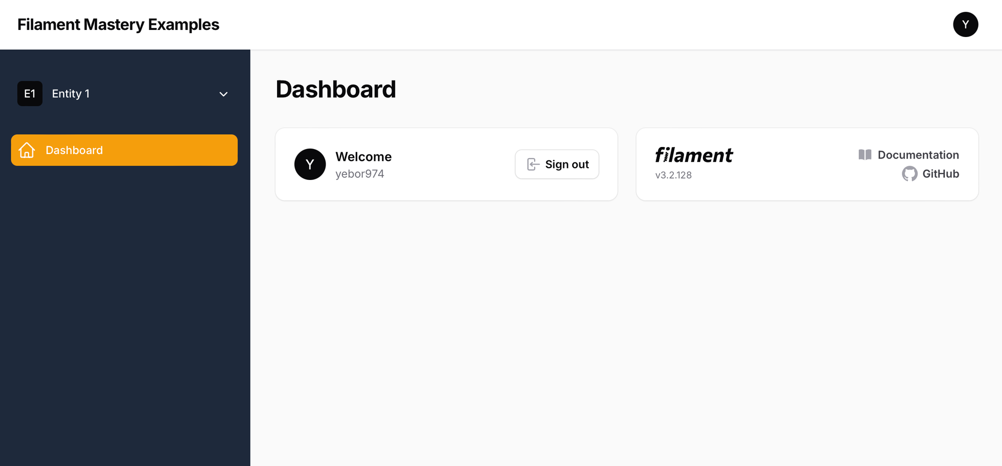 Filament Tenant Dashboard Example
