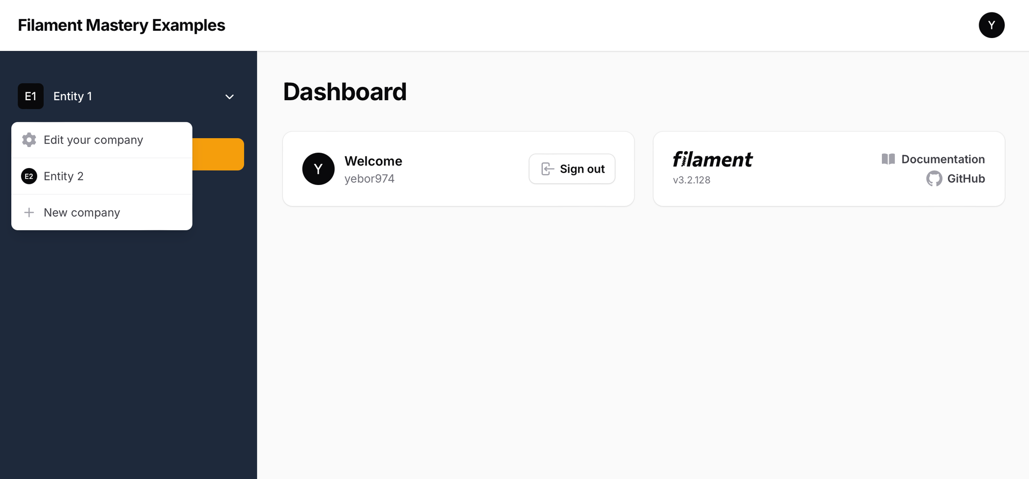 Filament Switch Tenant Example