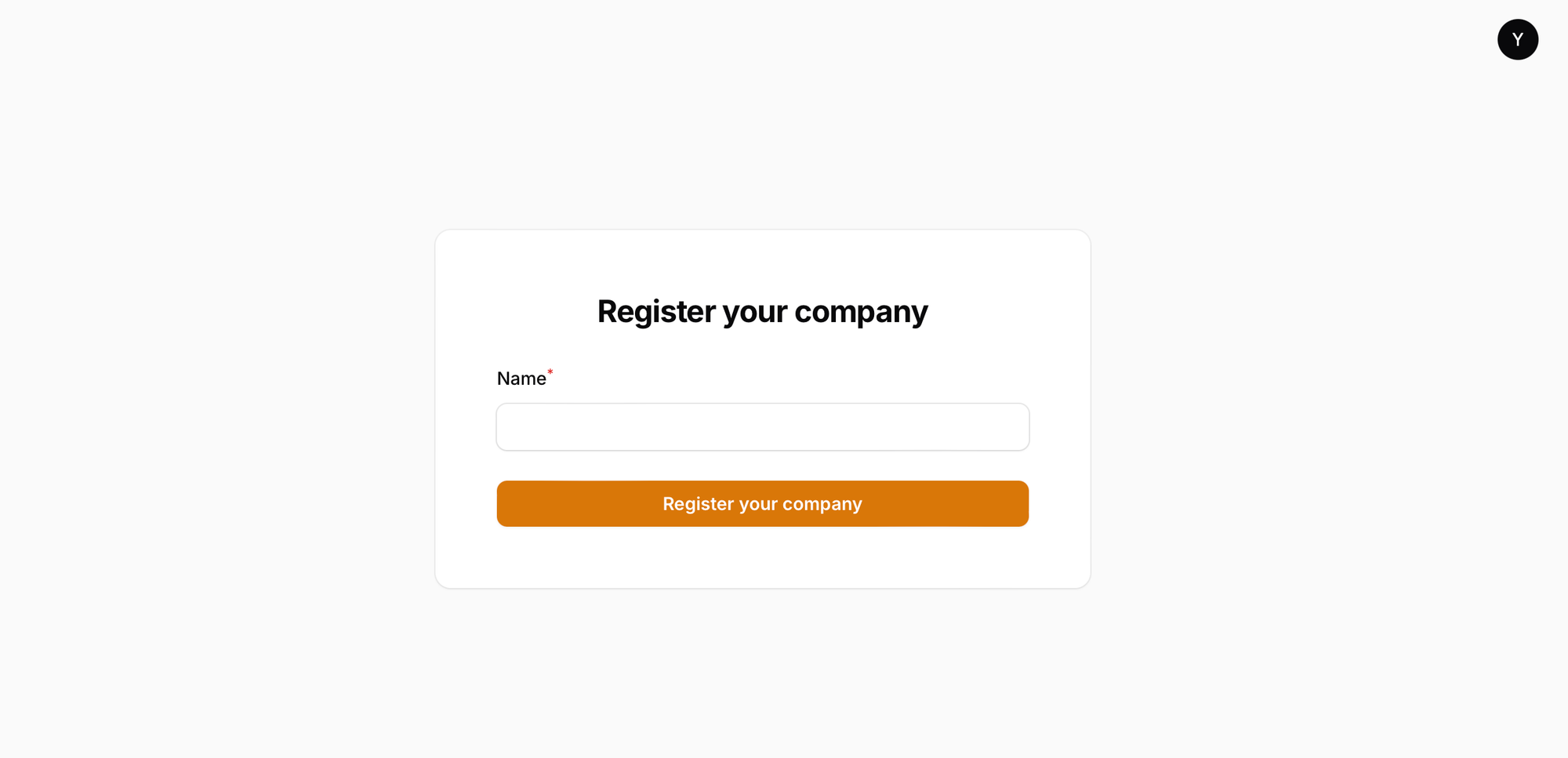 Filament Register new tenant company