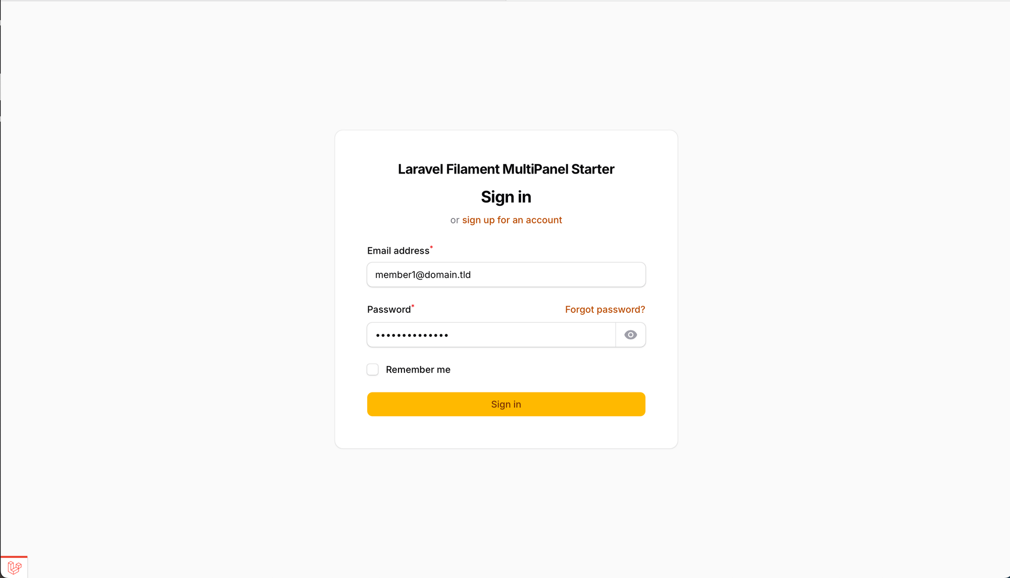 Laravel Filament Multi Panel Login Page – Secure Access