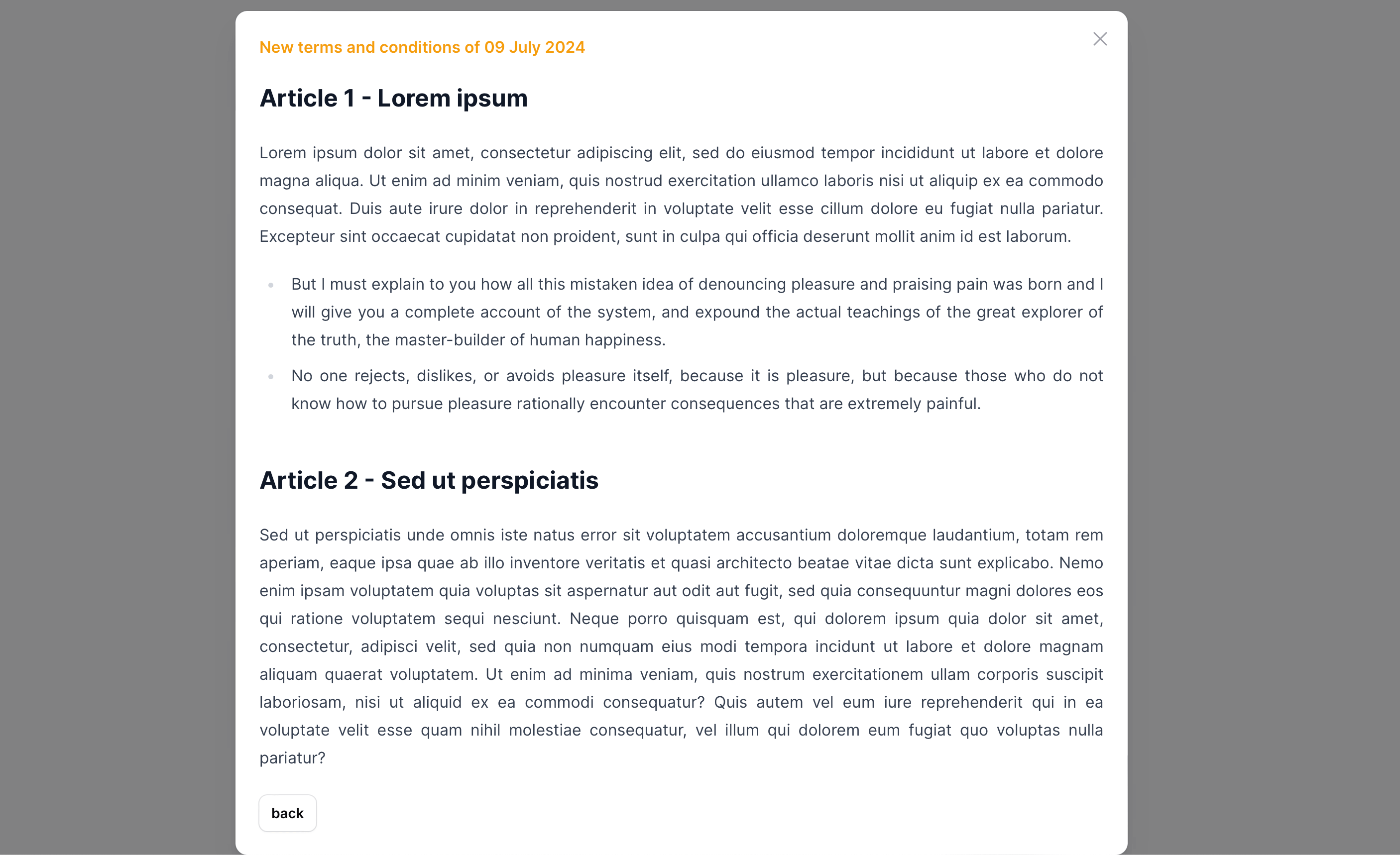 Filament Terms Guard - Terms preview
