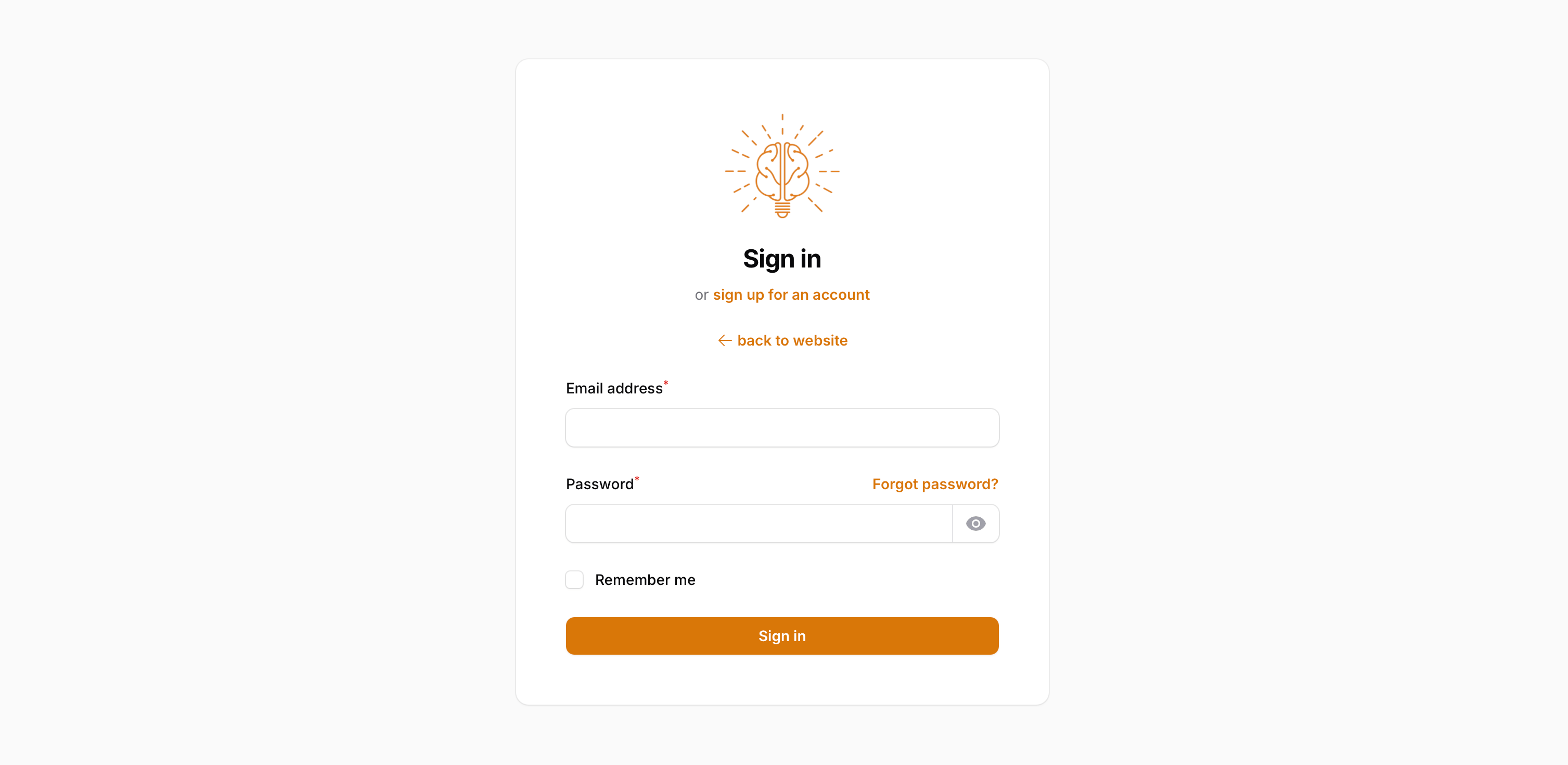 Filament Mastery Login Page